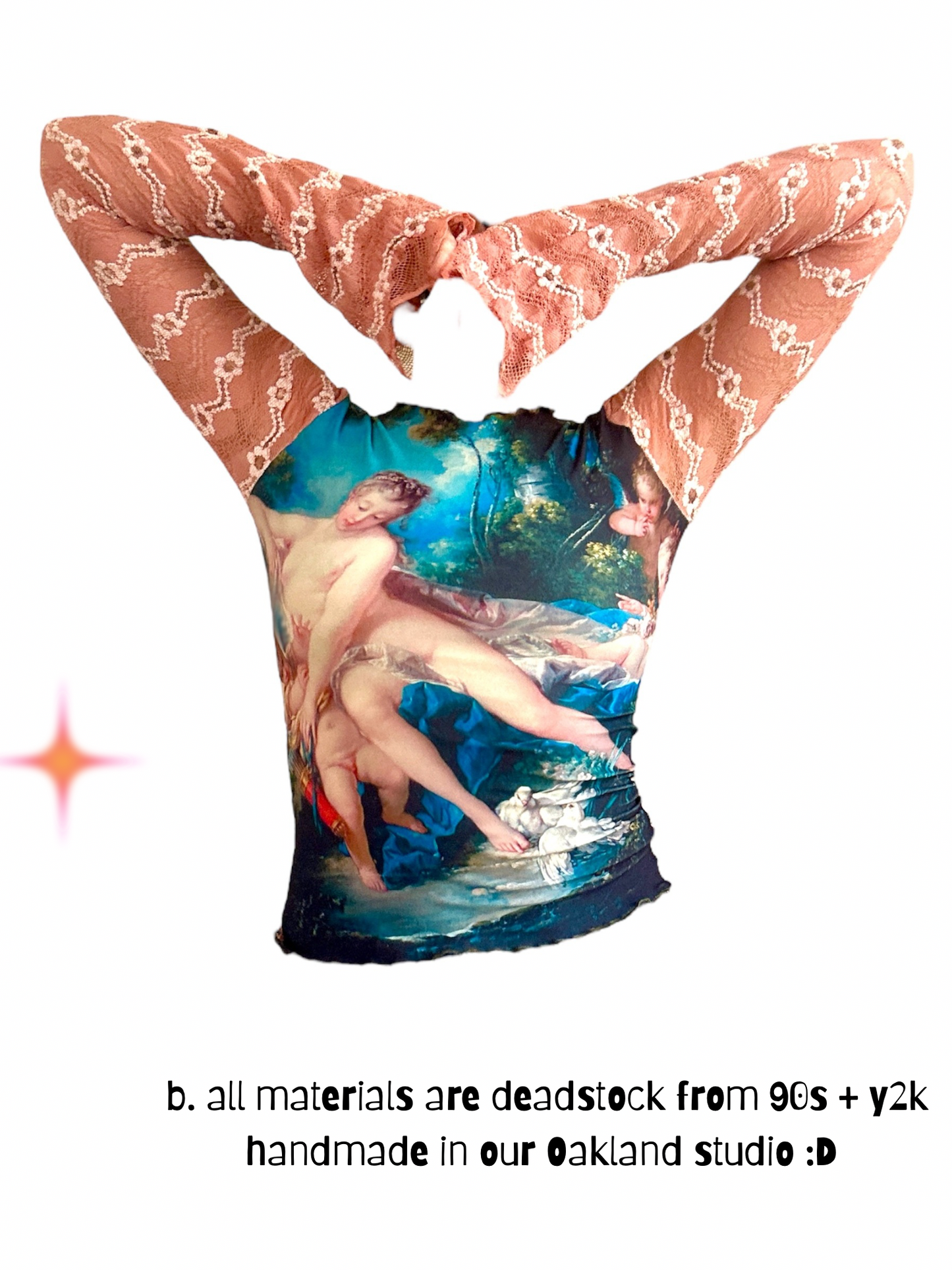 Rococo & Pink Lace Collage Top