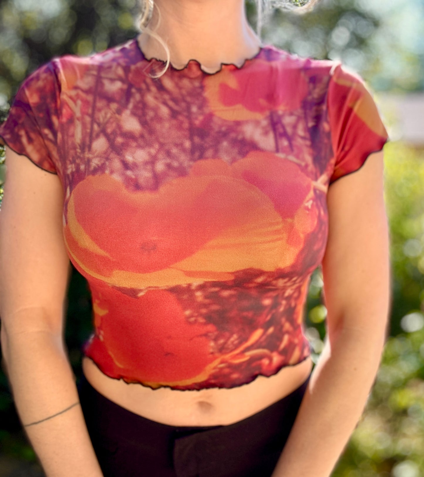 Poppy All Over Digi Print Baby Tee